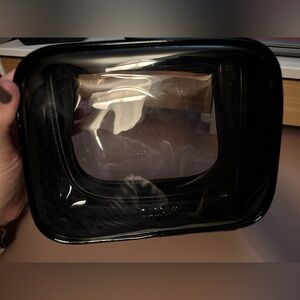 Calpak Small Clear Cosmetics Case- Glazed Black. Like new. Used once